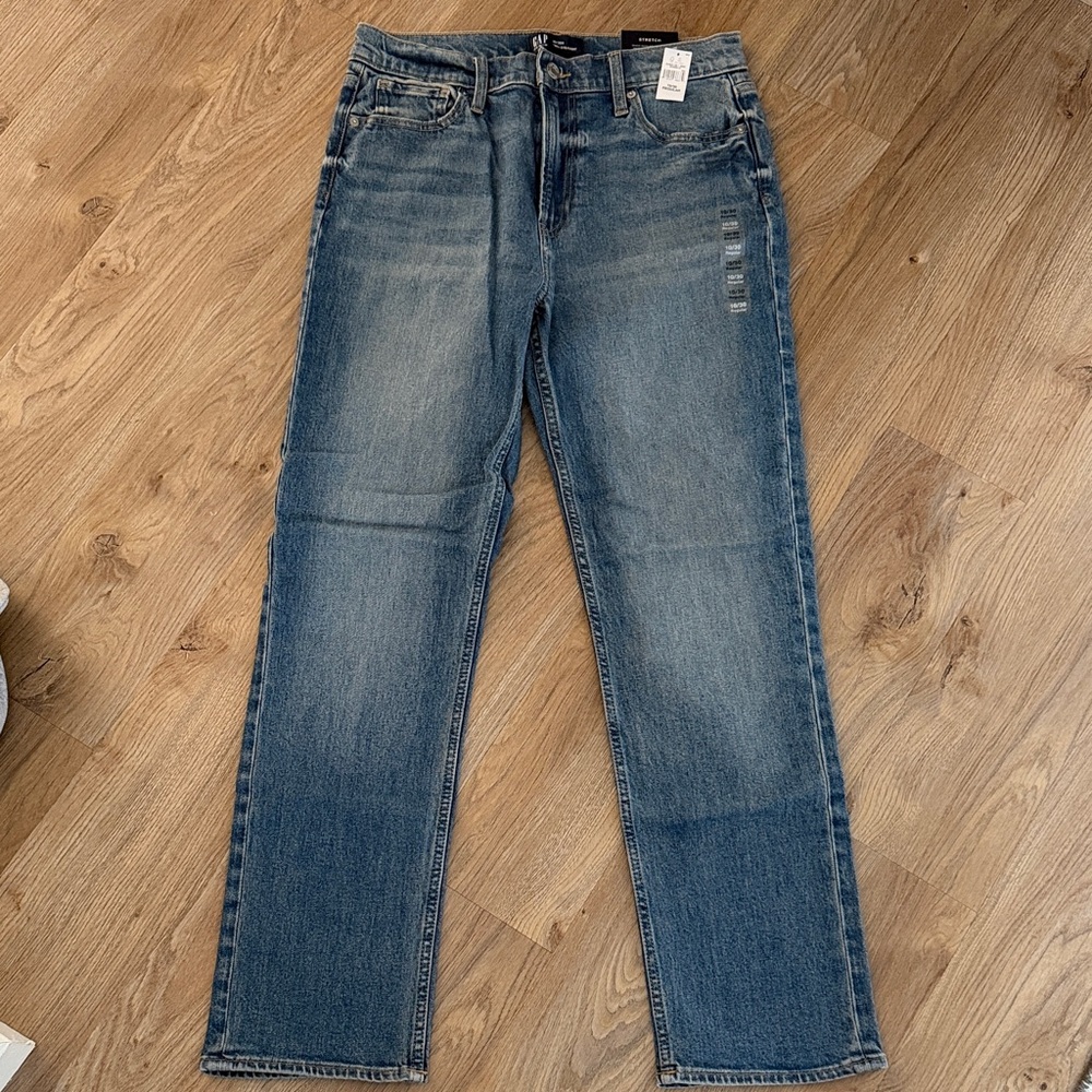 GAP Classic Straight-Leg Blue Jeans